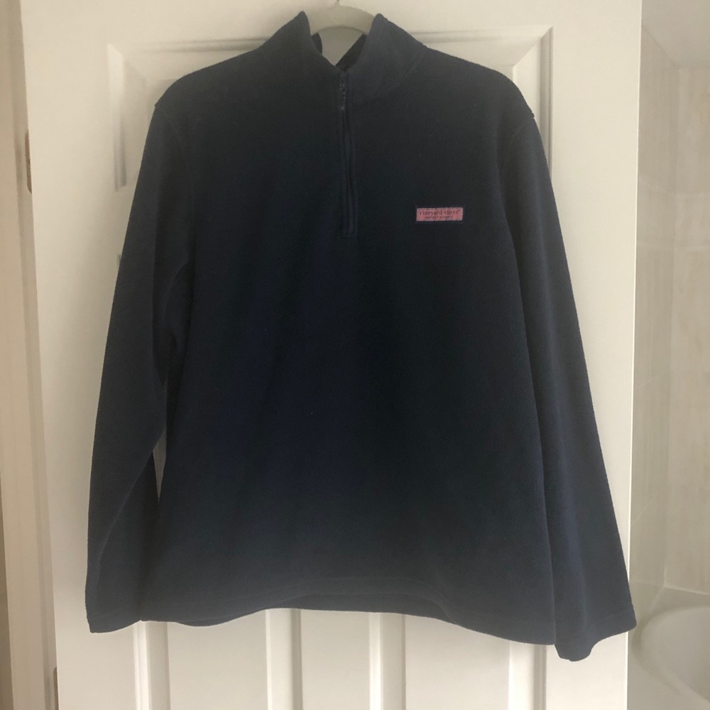 Vineyards Vines navy fleece quarter zip